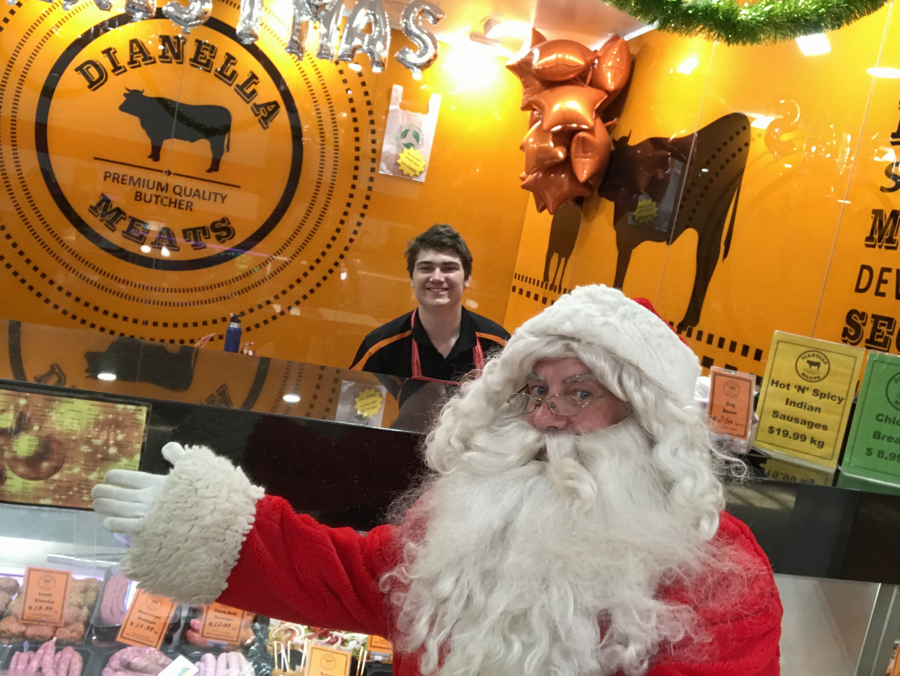Santa visits Dianella Meats