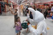 Easter Bunny meets the kids at Bunnings