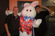 Easter Bunny with the Centro Dianella Cafe Staff