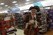 Pirate Pop and Coco entertain at a Shopping Centre Toy Sale.